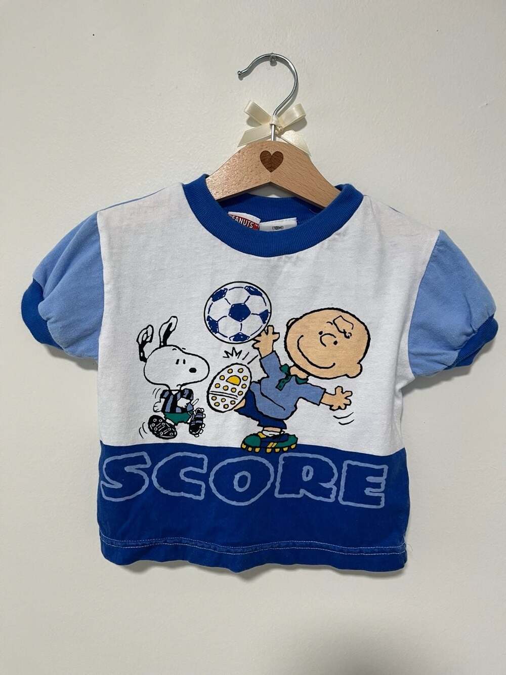 Peanuts Snoopy Charlie Brown Soccer Score T-Shirt Size 18M